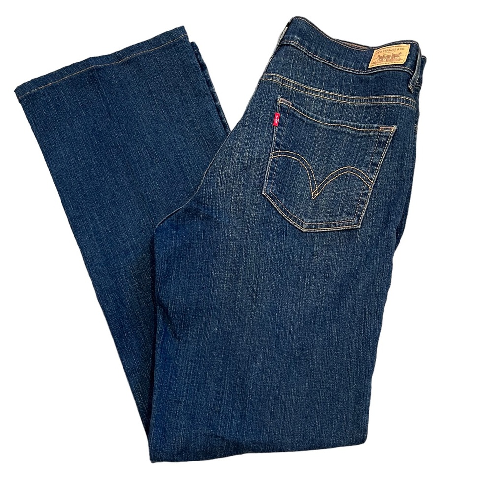 *NFS*Levi’s Perfectly Slimming Hi Rise Boot Cut 512 Jeans Dark Wash Sz 8M